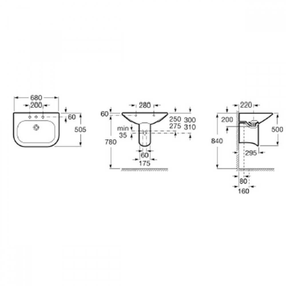 Roca Nexo Semi Pedestal | A337642000