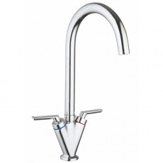 Crief Twin Cruciform Kitchen Sink Mixer Tap