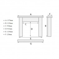 Balmoral Grande 54" Surround Crema Fiore