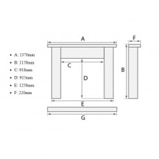 Balmoral Grande 54" Surround Crema Fiore