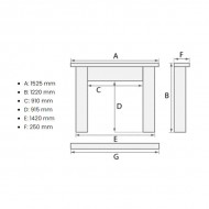 Pembroke Bolection 60" Surround Aegean Limestone