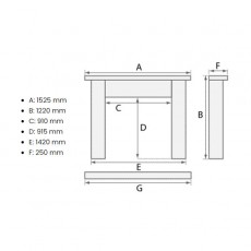 Pembroke Bolection 60" Surround Aegean Limestone