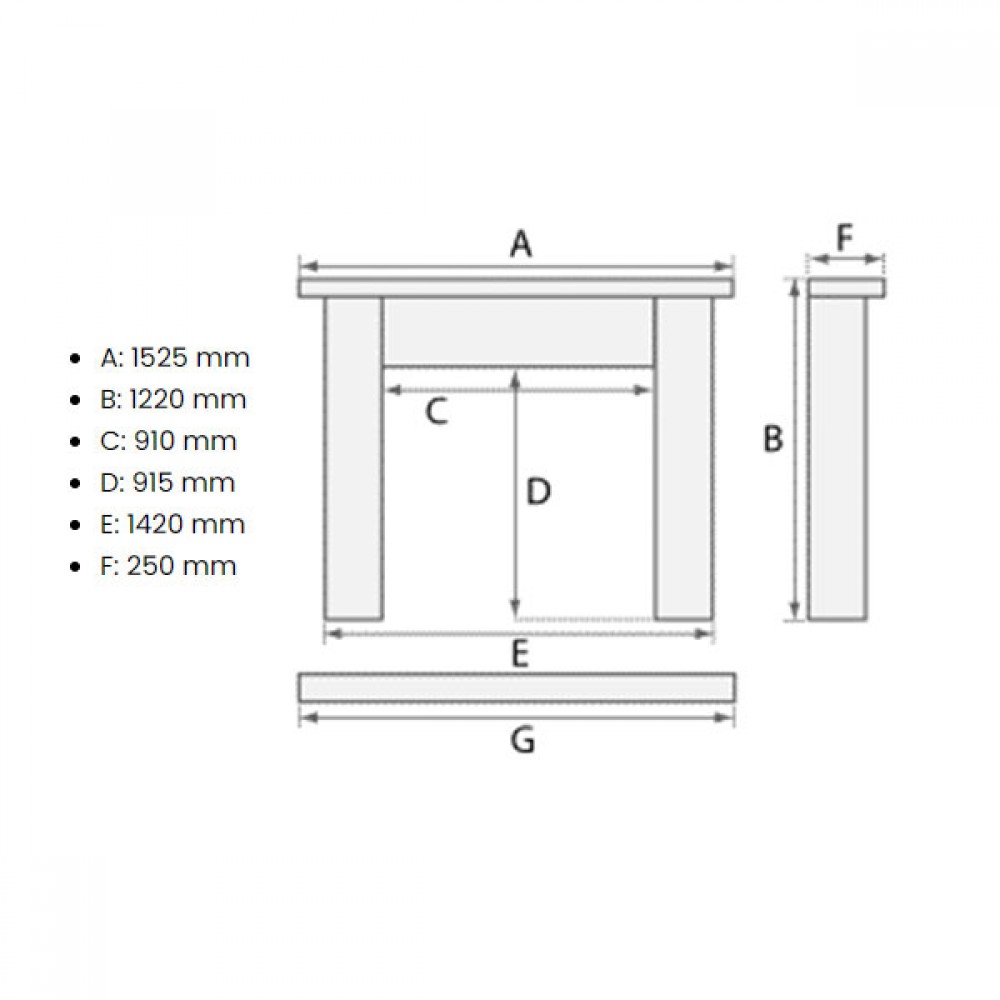 Blenheim 60" Surround Aegean Limestone Honed