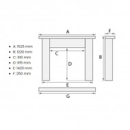 Blenheim 60" Surround Aegean Limestone Honed