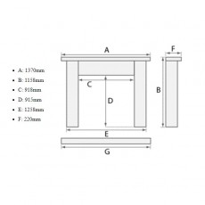 Ancona 54" Surround Crema Fiore