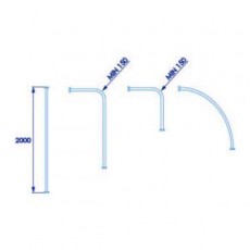 Rt Large Bendy Rail Flexi Shower Curtain Rail | 2500mm