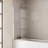 Flair Verve 6mm Curved Rotating Bath Screen 800mm