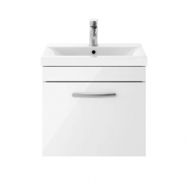 Rt Large Athens 500 Wall hung White 1 Drawer | At50whsw