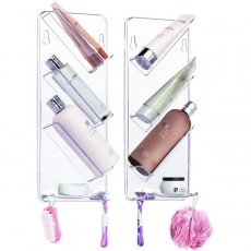 Showergem | Rustproof & Easyclean Shower Tidy | 2 Pack - Left & Right