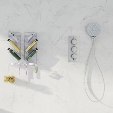 Showergem | Rustproof & Easyclean Shower Tidy | 2 Pack - Left & Right