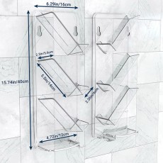 Showergem | Rustproof & Easyclean Shower Tidy | 2 Pack - Left & Right