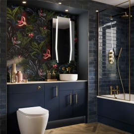 HIB Maxim Shaped LED Bathroom Mirror | 80X90 | 79570300