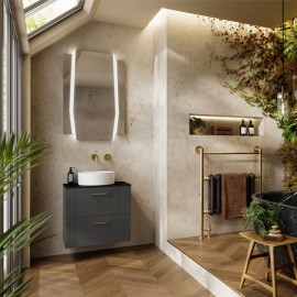 HIB Maxim Shaped LED Bathroom Mirror | 80X90 | 79570300