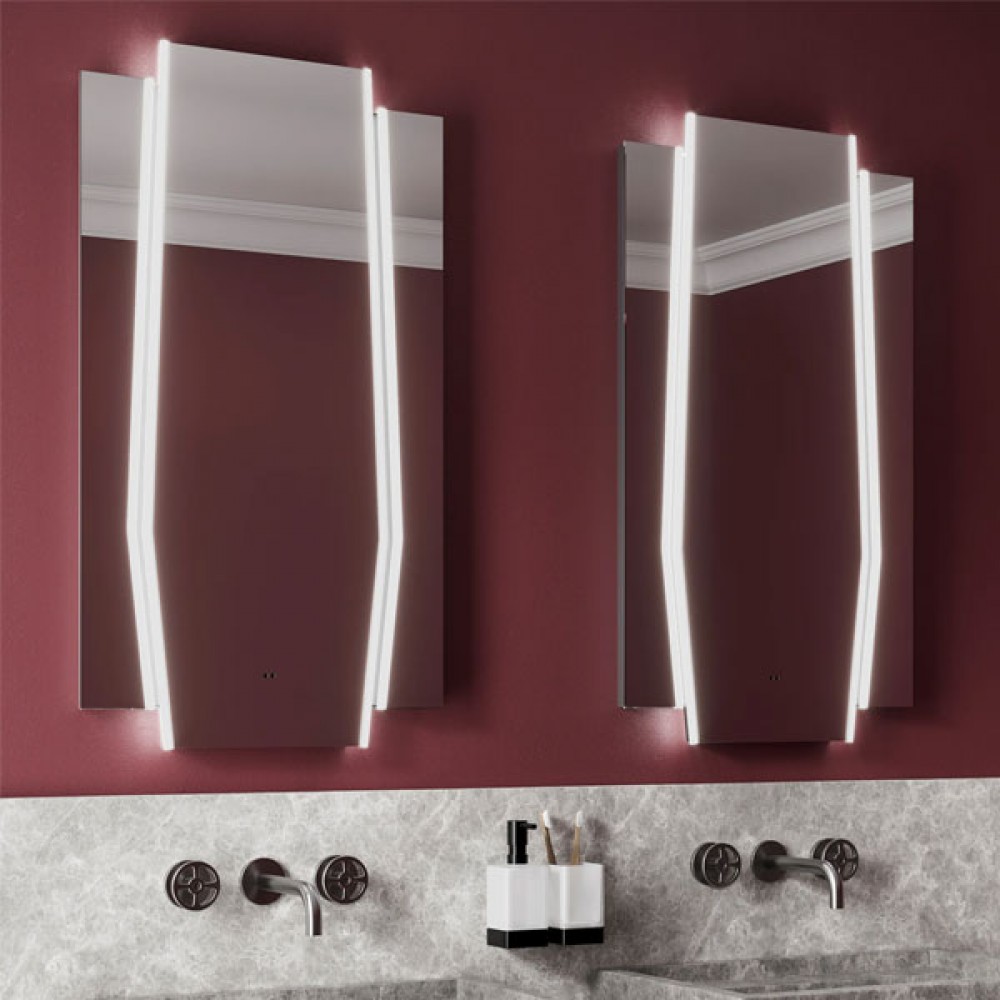 HIB Maxim Shaped LED Bathroom Mirror | 80X90 | 79570300