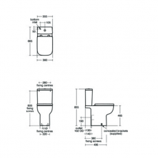Ideal Close coupled cistern 6/4 litre dual flush| E247701 