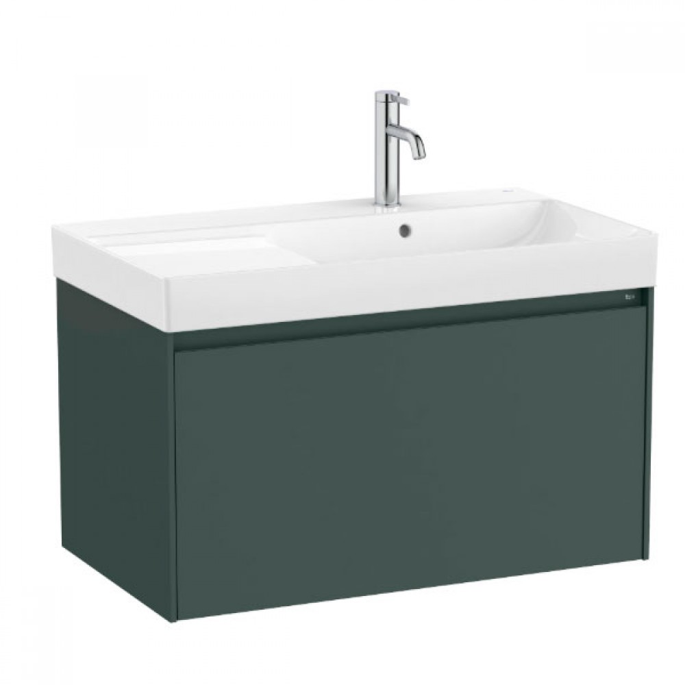 Roca Ona 800 1 Drawer Unit & Right Hand Basin Matt Green | A851719513