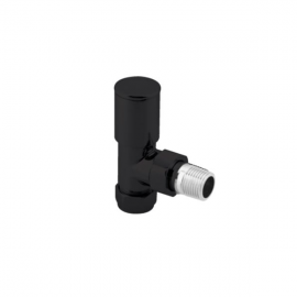 Sonas Angled Radiator Valves Black