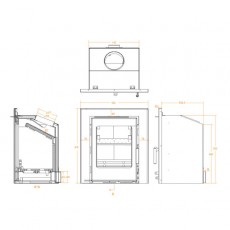 Ares 5kw Eco Cassette Stove C/w 3 Sided Frame