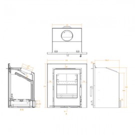 Ares 5kw Eco Cassette Stove C/w 3 Sided Frame