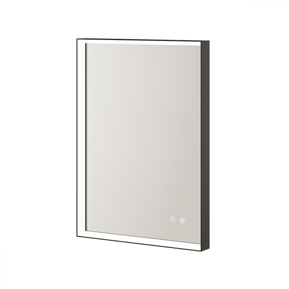 Aqualla Vision Matt Black Led Mirror 500x700 | 27VI75