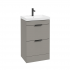 Sonas Stockholm 50 Floor Standing Vanity Doors Khaki Chrome Handle