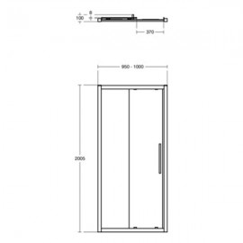 Ideal Standard I-Life 100cm Slider Door Bs | T4918EO