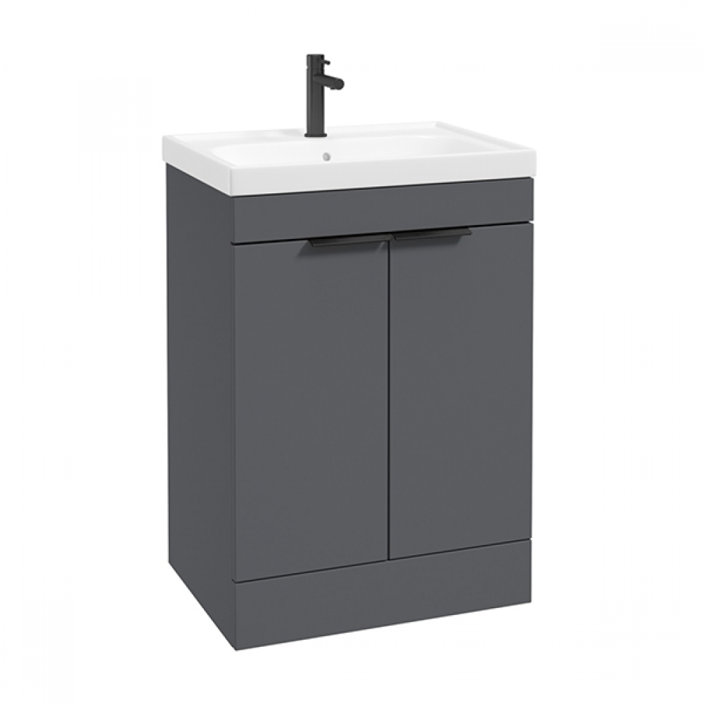 Stockholm Floorstanding 60cm Unit Midnight Grey - Matt Black | BFST60MN