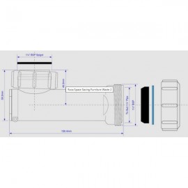 Roca Uk Space Saving Waste | Zwhb100001