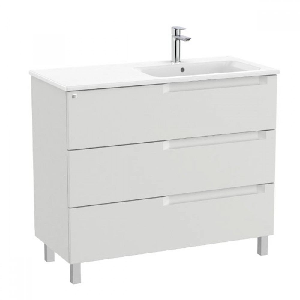 Aleyda 1000mm Unit | UNIT ONLY | Pebble Grey | 3 drawer | A857721514
