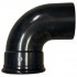 110mm Single Socket 90d Black Bend