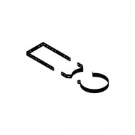 System 2 Black Twin Wall Adjustable Wall Bracket | Choose Diameter