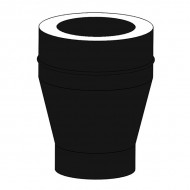 System 2 Black Single to Twinwall Adaptor | Choose Diameter