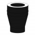 System 2 Black Single to Twinwall Adaptor | Choose Diameter
