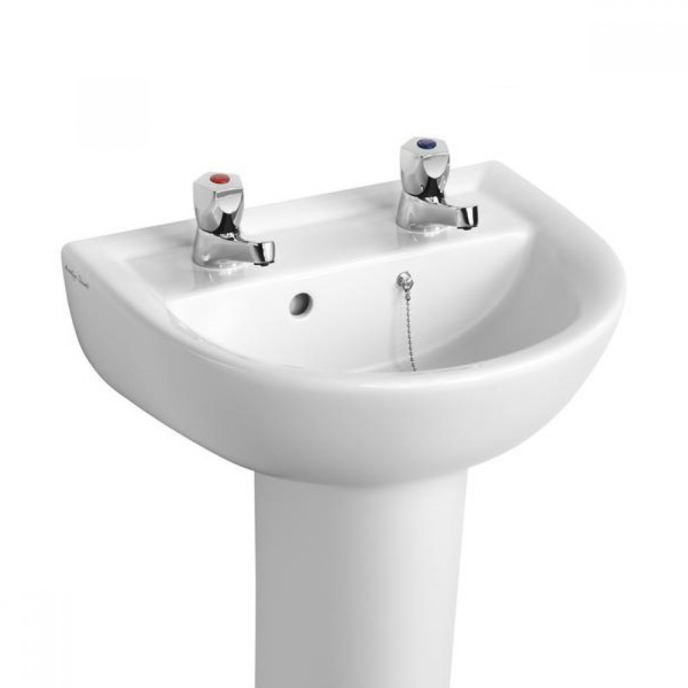 Sandringham 21 55cm Washbasin 2 Tapholes E895101