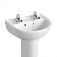 Sandringham 21 55cm Washbasin 2 Tapholes E895101