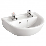 Sandringham 21 45cm Handrinse Washbasin 2 Tapholes E893601