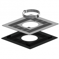 Sys2 Tw Black Ins 125mm Firestop C/Plate Retroft | 2-125-250