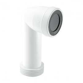 90° Bend Adjustable Length Extended Inlet Rigid WC Connector | WC-CON8E