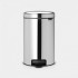 Brabantia Newlcon Pedal Bin Brilliant Steel 12ltr | 11 35 81