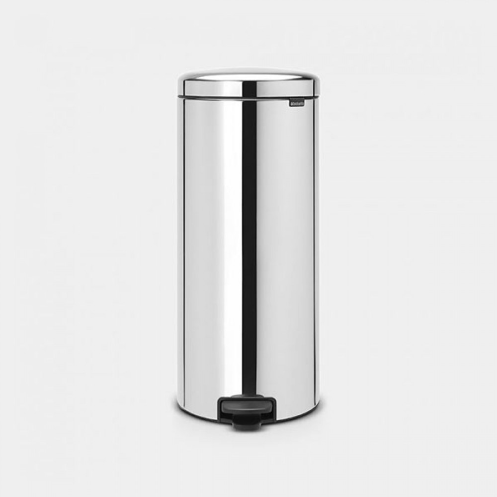 Brabantia Newlcon Pedal Bin Brilliant Steel 30 Litre | 114366