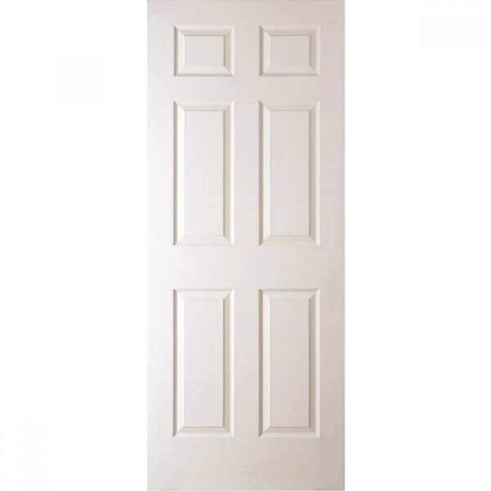 Doras York 6 Panel Smooth White Primed Door