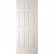 Doras York 6 Panel Smooth White Primed Door
