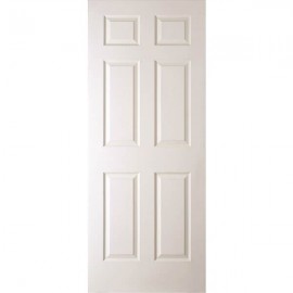 Doras York 6 Panel Smooth White Primed Door