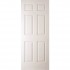 Doras York 6 Panel Smooth White Primed Door