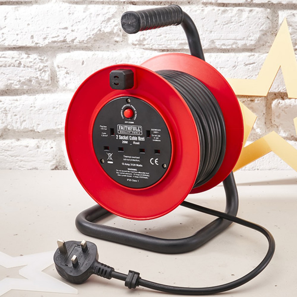 Faithfull Open Frame 13A Cable Reel | Size Options