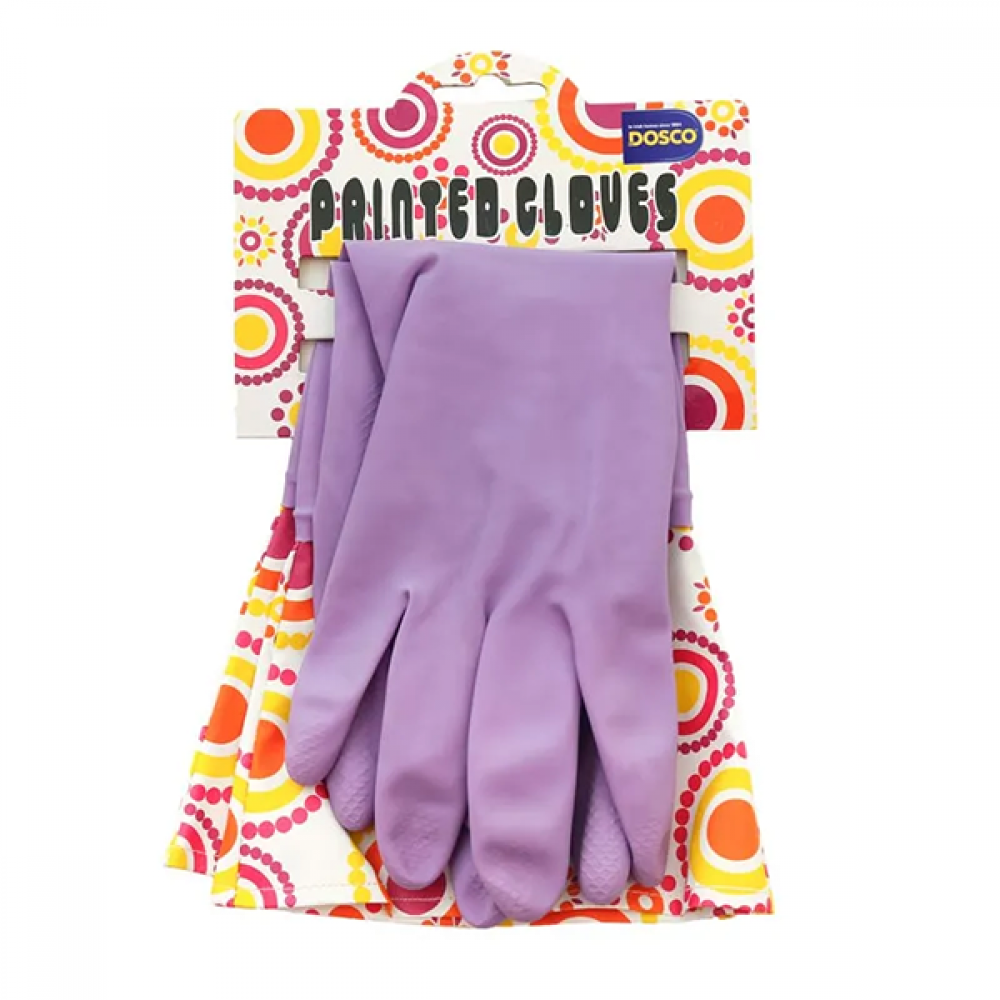 Dosco Flower Print Household Rubber Gloves | 55116