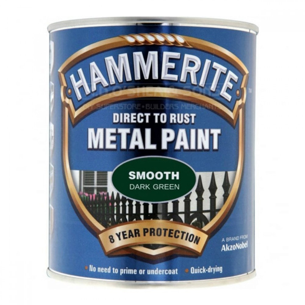 Hammerite Metal Paint Dark Green Smooth 750ml