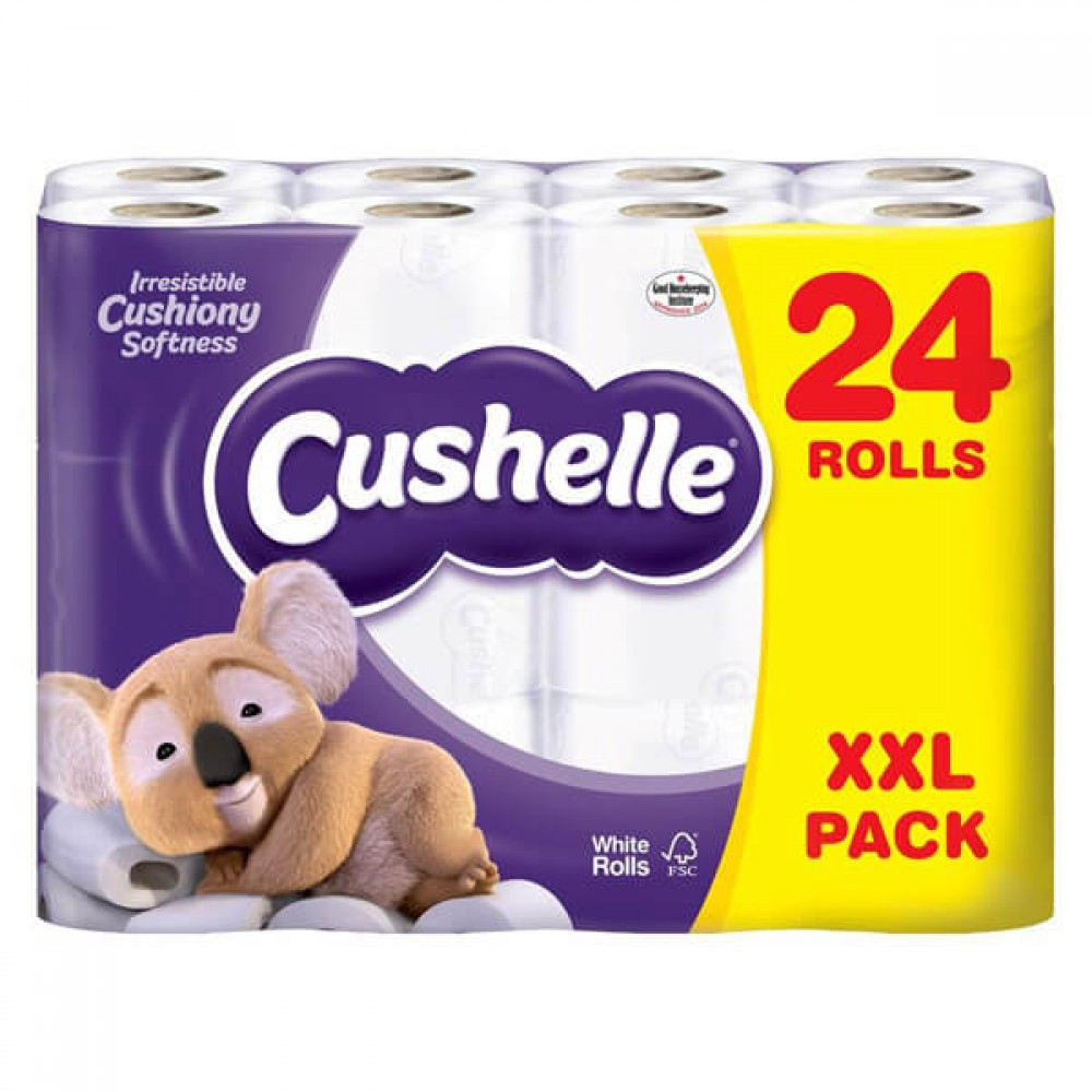 Cushelle White Toilet Roll | 24 Rolls