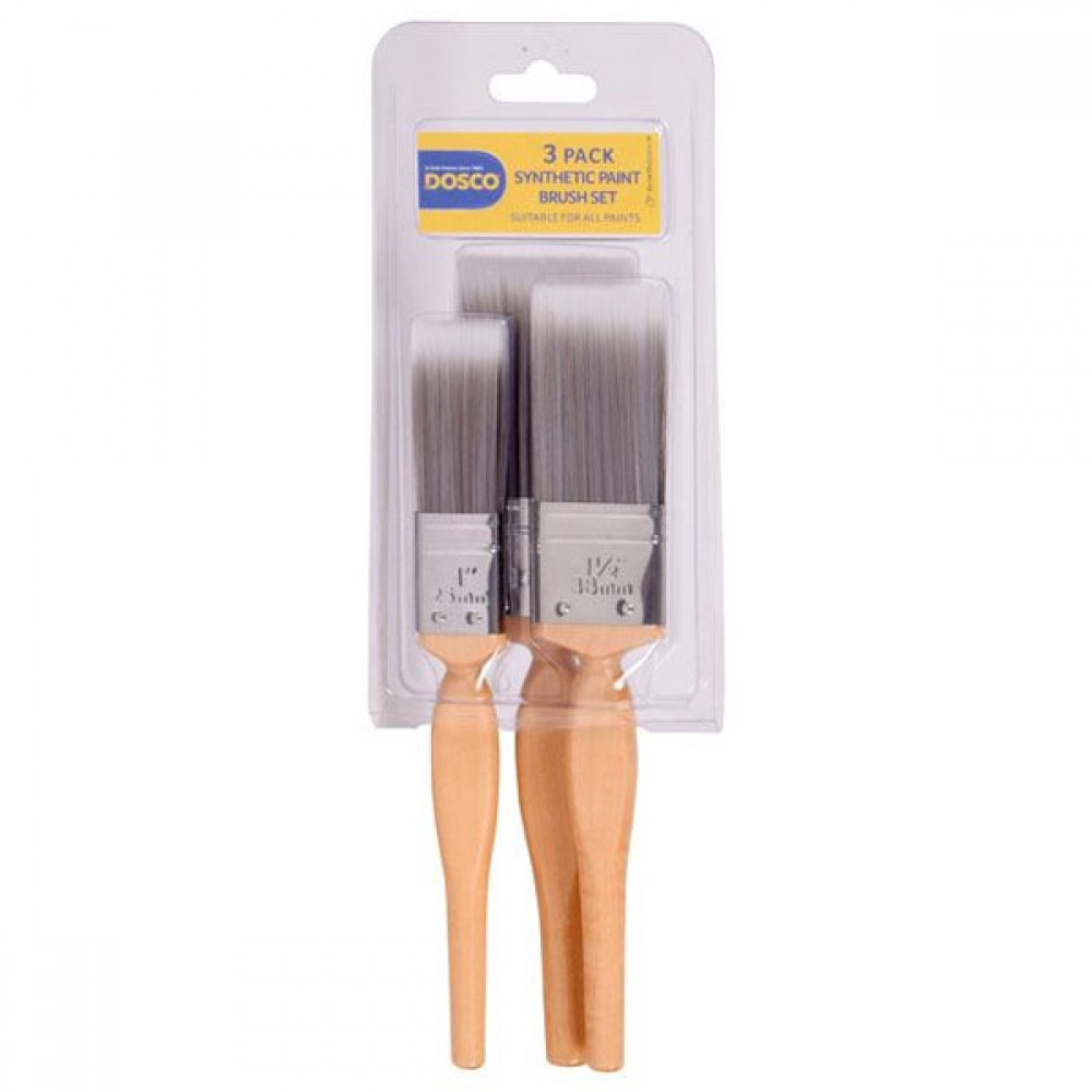 Dosco 3 Pack Synthetic Paintbrush Set | 71103