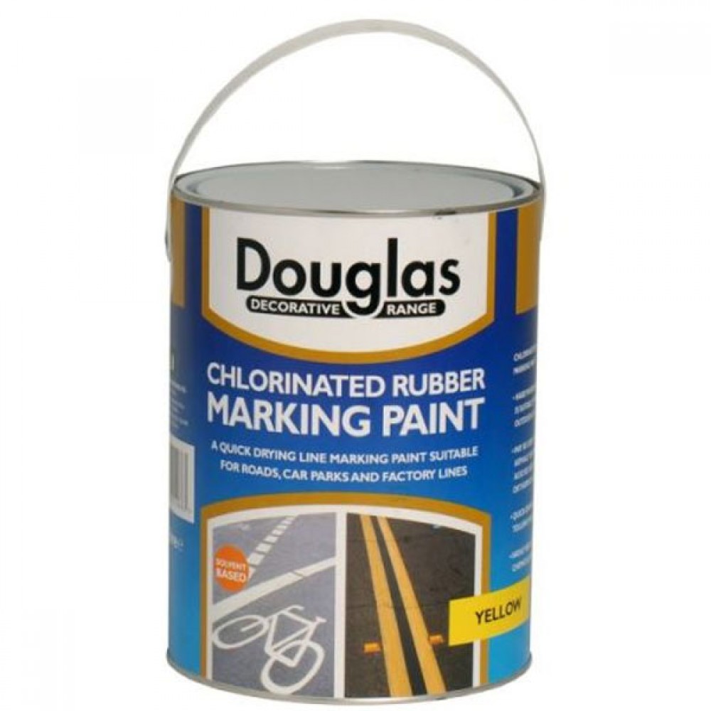 Douglas Chorinated Rubber Marking Paint Yellow 5l | Dpzm5000y
